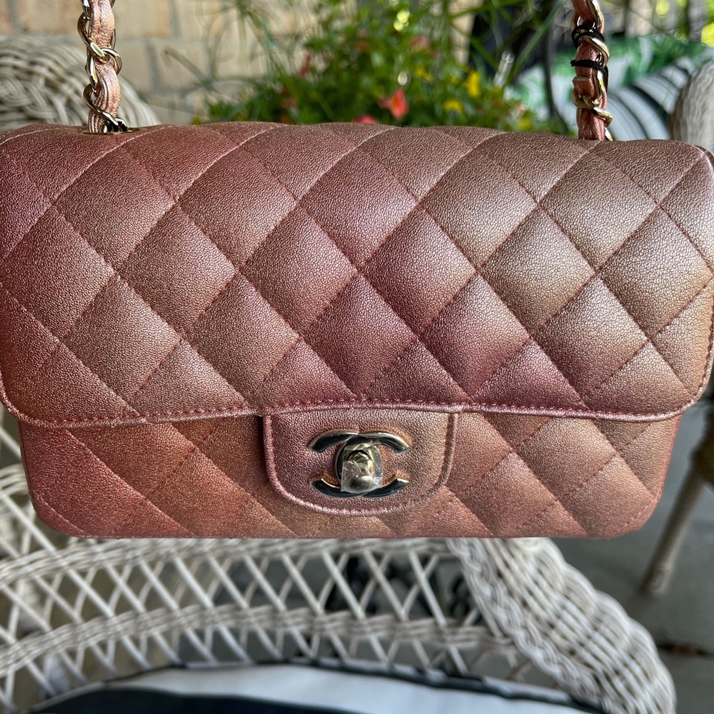Chanel Mini Flap-Metallic Pink